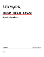 Lexmark X860de Benutzerhandbuch
