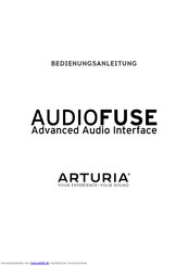 Arturia Audiofuse control center Bedienungsanleitung