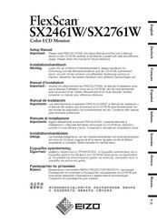 Eizo FlexScan SX2761W Installationshandbuch