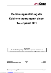 ITW Gema GF1 Bedienungsanleitung