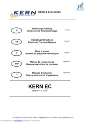 KERN EC 600-2 Bedienungsanleitung