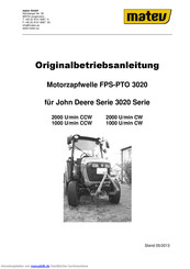 matev FPS-PTO 3020 Originalbetriebsanleitung
