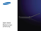 Samsung SGH-D830 Bedienungsanleitung