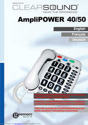 Geemarc clearsound amplipower 40 Benutzerhandbuch