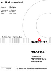 Baumuller BM4-O-PRO-01 Bedienungsanleitung