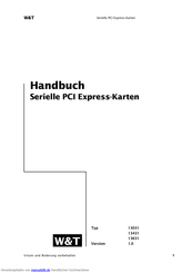 W&T Serielle PCI Express-Karten Handbuch