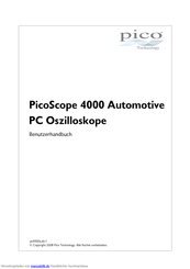 PICO PicoScope 4000 Automotive Benutzerhandbuch