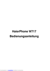 Haier HaierPhone W717 Bedienungsanleitung