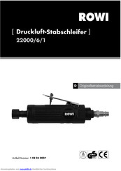 Rowi 22000/6/1 Originalbetriebsanleitung