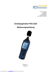 PCE Instruments PCE-322A Bedienungsanleitung