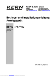 KERN KFE-TNM Betriebsanleitung