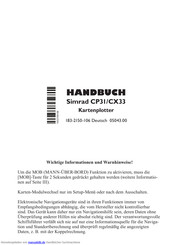 Simrad CX33 Handbuch