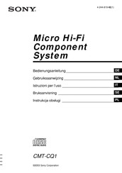 Sony CMT-CQ1 Bedienungsanleitung