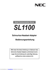 NEC SL1100 Bedienungsanleitung
