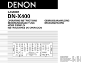 Denon DN-X400 Bedienungsanleitung