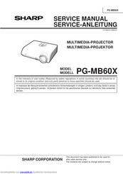 Sharp PG-MB60X Service Anleitung
