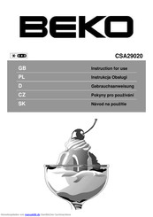 Beko CSA29020 Gebrauchsanweisung