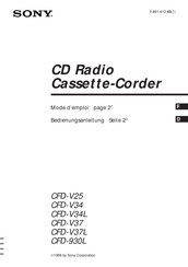 Sony CFD-V37 Bedienungsanleitung