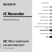 Sony ICD-SX77 Bedienungsanleitung