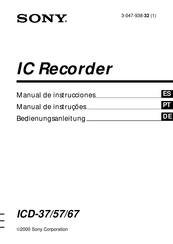Sony ICD-67 Bedienungsanleitung