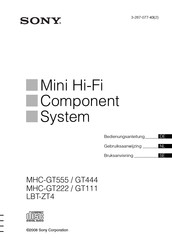 Sony MHC-GT111 Bedienungsanleitung