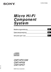 sony CMT-HPX9 Bedienungsanleitung