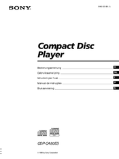 Sony CDP-CA80ES Bedienungsanleitung