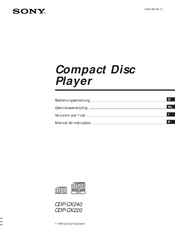 Sony CDP-CX240 Bedienungsanleitung