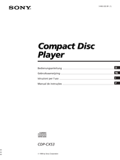 Sony CDP-CX53 Bedienungsanleitung