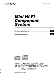 sony MHC-GX555 Bedienungsanleitung