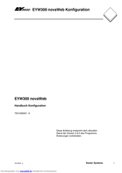 Sauter Systems EYW300 novaWeb Handbuch
