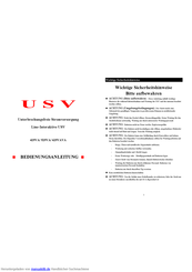 USV 525VA Bedienungsanleitung