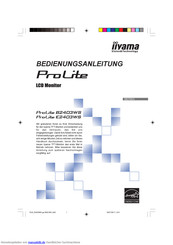 Iiyama ProLite E2403 WS Bedienungsanleitung