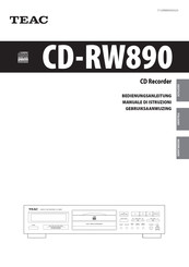 Teac CD-RW890 Bedienungsanleitung