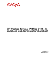 Avaya IP Office SIP Wireless Terminal D100 Installationshandbuch
