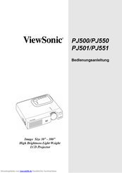 ViewSonic PJ550 Bedienungsanleitung