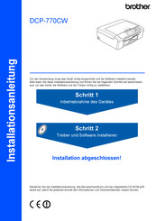 Brother DCP-770CW Installationsanleitung