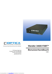 Optica Wandler 34600 FXBTTM Benutzerhandbuch