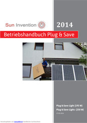 Sun Invention Plug & Save Light+ (250 W) Betriebshandbuch