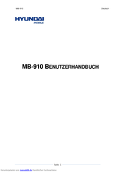 Hyundai MB-910 Benutzerhandbuch