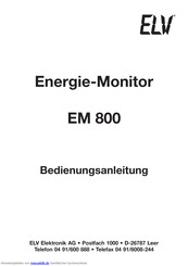 Elv EM 800 Bedienungsanleitung
