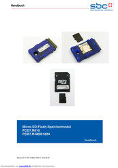 SBC PCD7.R-MSD1024 Handbuch