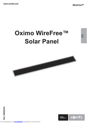 SOMFY Oximo WireFree Gebrauchsanleitung