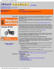 Yamaha SR500 Reparaturanleitung