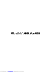 Devolo MicroLink ADSL Fun USB Handbuch