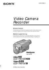 Sony Handycam CCD-TR516E hi 8 Bedienungsanleitung