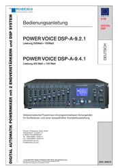 Phoenix POWER VOICE DSP-A-9.2.1 Bedienungsanleitung
