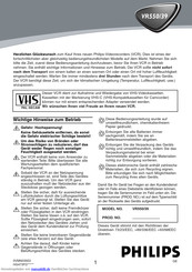 Philips VR550/39 Bedienungsanleitung