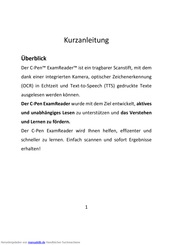 C-Pen ExamReader Kurzanleitung
