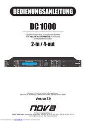 Nova DC 1000 Bedienungsanleitung